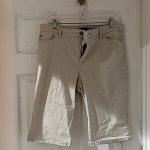 Women’s Tan denim Bermuda Shorts